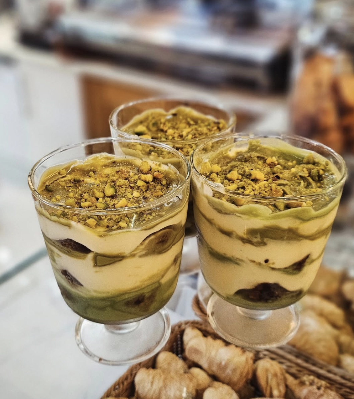 Tiramisu served in glasses